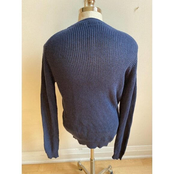 Rdi Bnwot Waffle Knit Blue Pullover Sweater Sz Medium - Picture 3 of 5